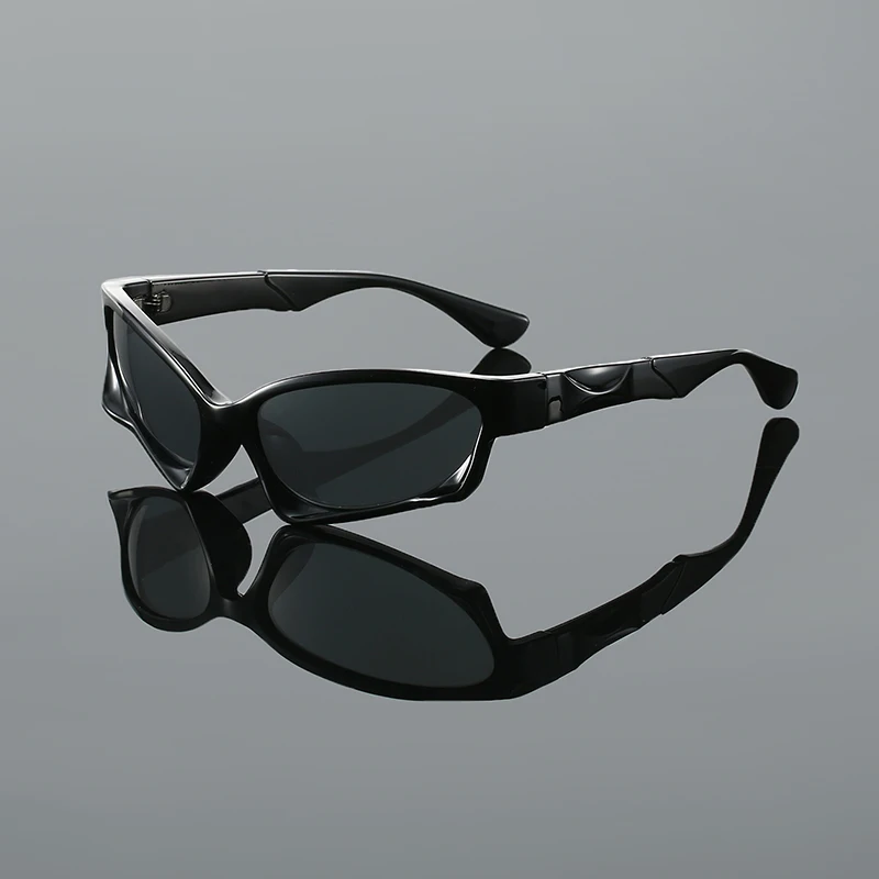 Kammpt trend ige Retro Punk Oval Shades neue Mode fahren Anti-UV-Damen Sonnenbrille Original Marke Design Strand Sonnenbrille