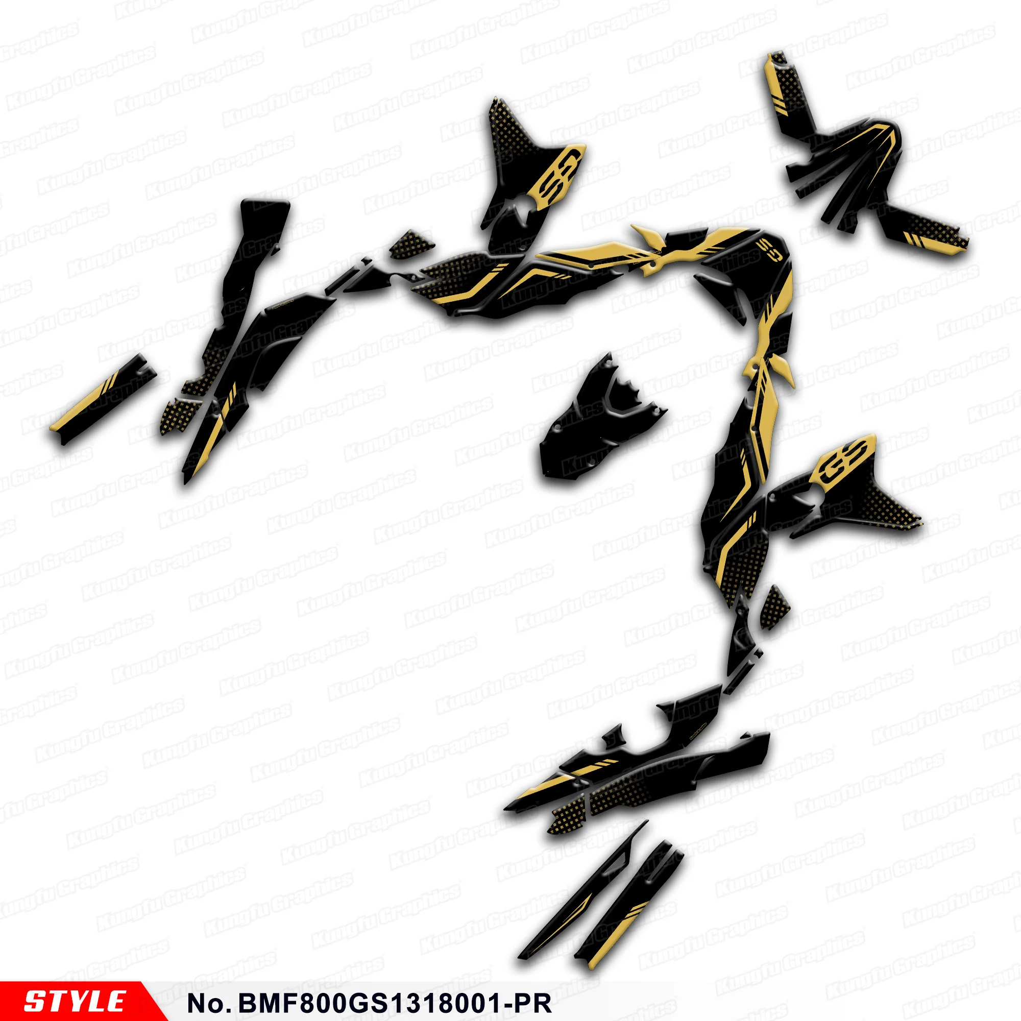 

JY RACING Sticker Complete Adhesive Decals for F800GS F800 GS 2013 2014 2015 2016 2017 2018, Rebuild Kit, BMF800GS1318001-PR