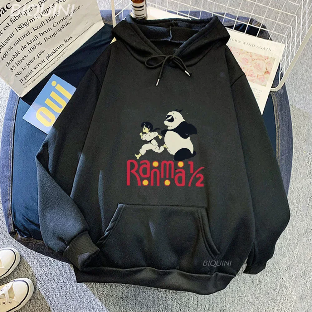 Ranma 12 Hoodies Winter Warm Long Sleeve Man Woman Fashion FunnyMen/women Casual Clothes Loose Fleece Pullovers Sweatshirts