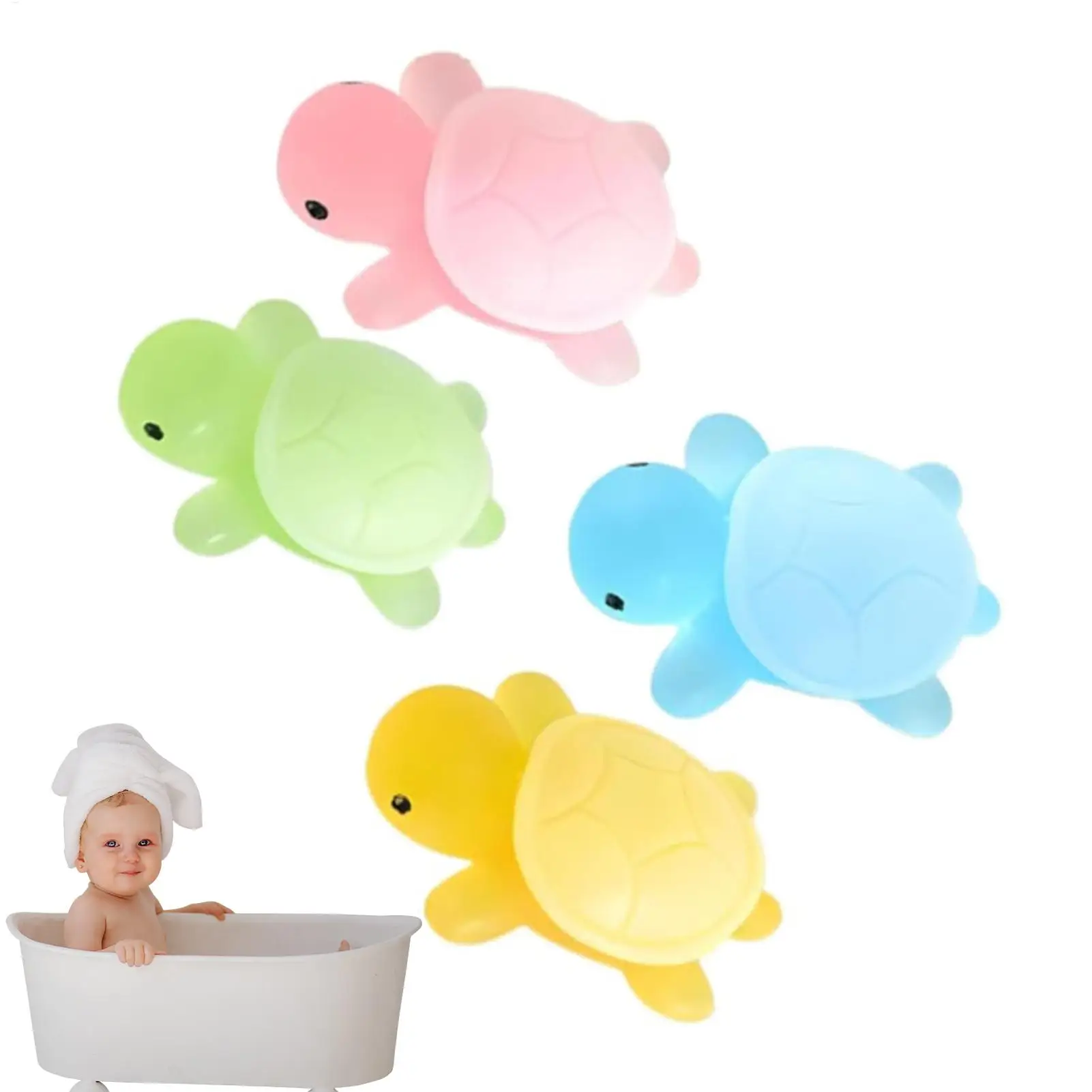4pcs Handmade Kids Soap Turtle Shape Fragrance Soap Creative Cute Soap Cleansing Moisturizing Wash Natural Mild Body Wash