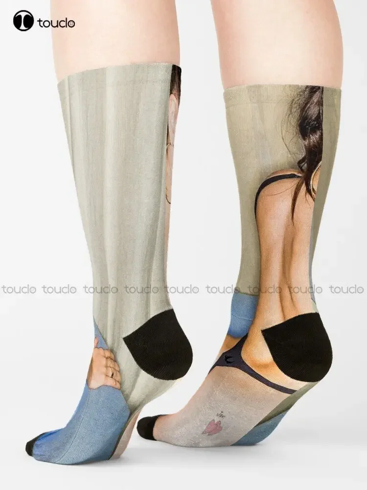 جوارب Lana Rhoades جوارب بيسبول خضراء مخصصة للجنسين للكبار في سن المراهقة جوارب للشباب 360 ° الطباعة الرقمية ملابس الشارع مضحك #2