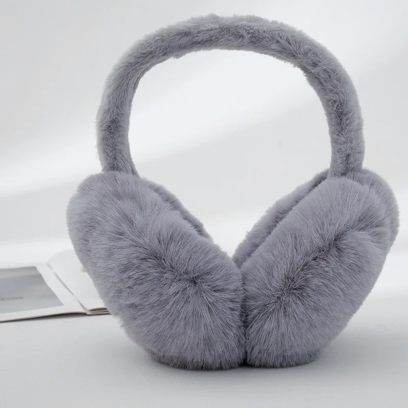 Fashion Autumn Winter Earmuffs Women Men Warm Cute Plush Solid Color Ear Muffs Adjustable Foldable