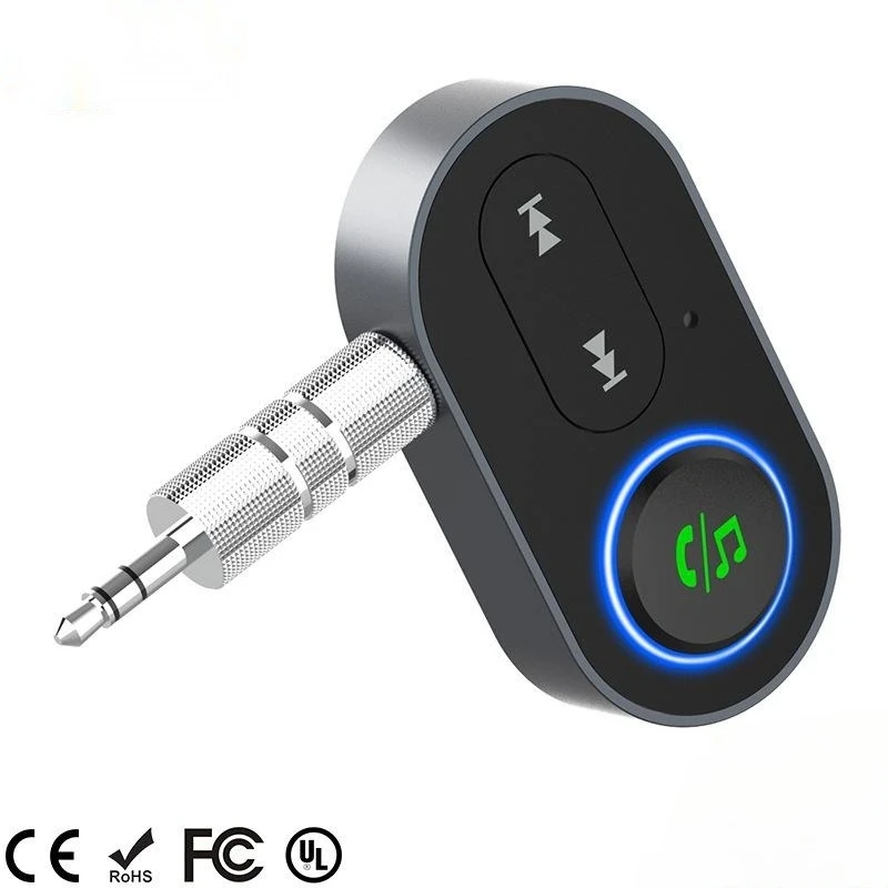 

BR10 2 in 1 Bluetooth Receiver with Microphone AUX 3.5mm Wireless Audio Bluetooth Converter for Car Audio Power Amplifier