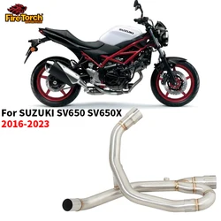 Slip On For SUZUKI SV 650 SV650 X 2016 - 2023 Motorcycle Modified Middle Link Pipe Connect Original Muffler Exhaust Escape Moto