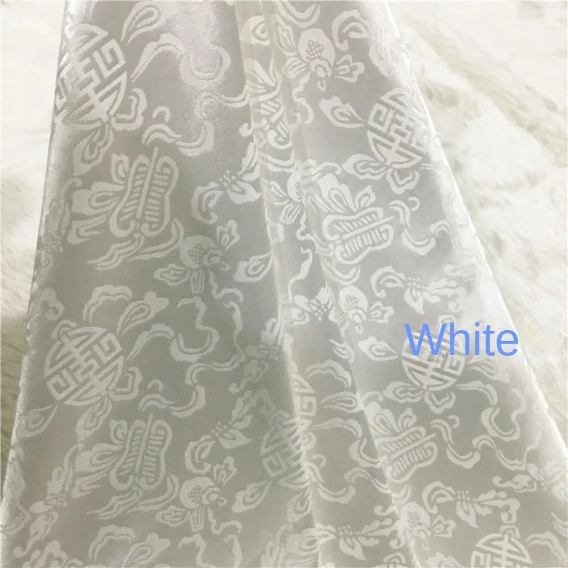 Micro Stretch Dragon Pattern Brocade Jacquard Fabric By The Meter for Dress Clothes Cheongsam Hanfu Sewing Printed Cloth Gold