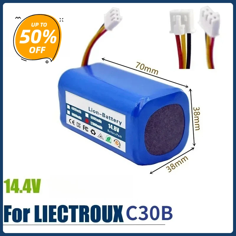 

For C30B Battery for Lirctroux C30B Robot Vacuum Cleaner 14.4V Lithium Cell
