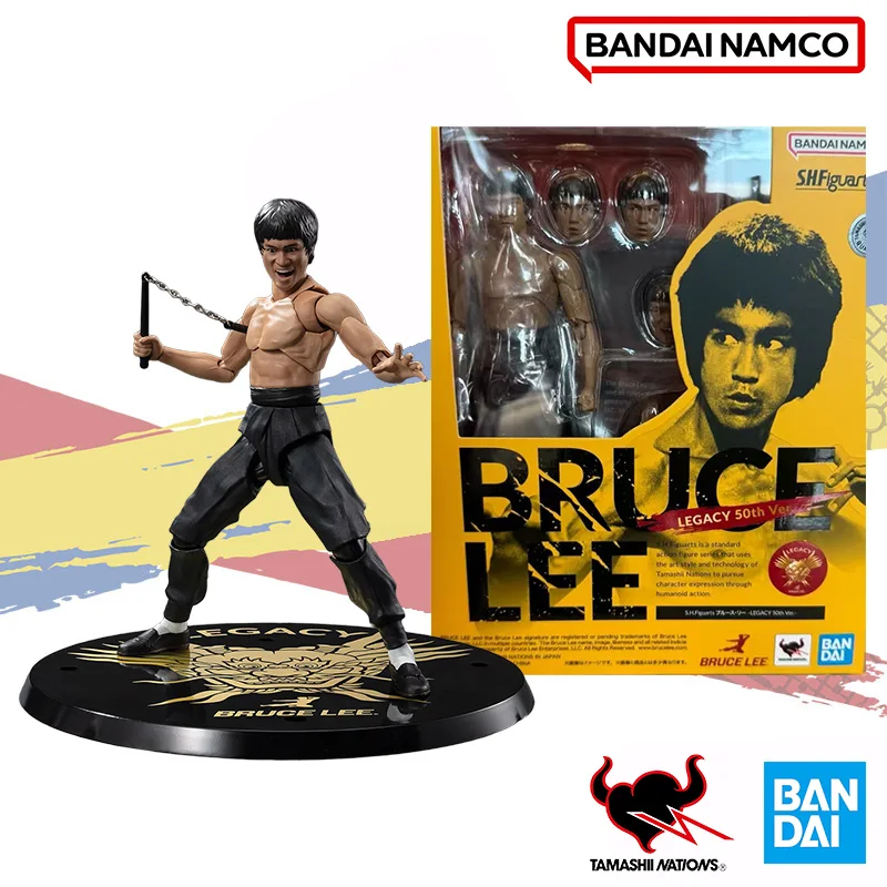 Bandai SHF S.H.Figuarts In shock BRUCE LEE LEGACY 50th Ver Figure Finished Model Anime Action Toy Gifts for kids solodier set