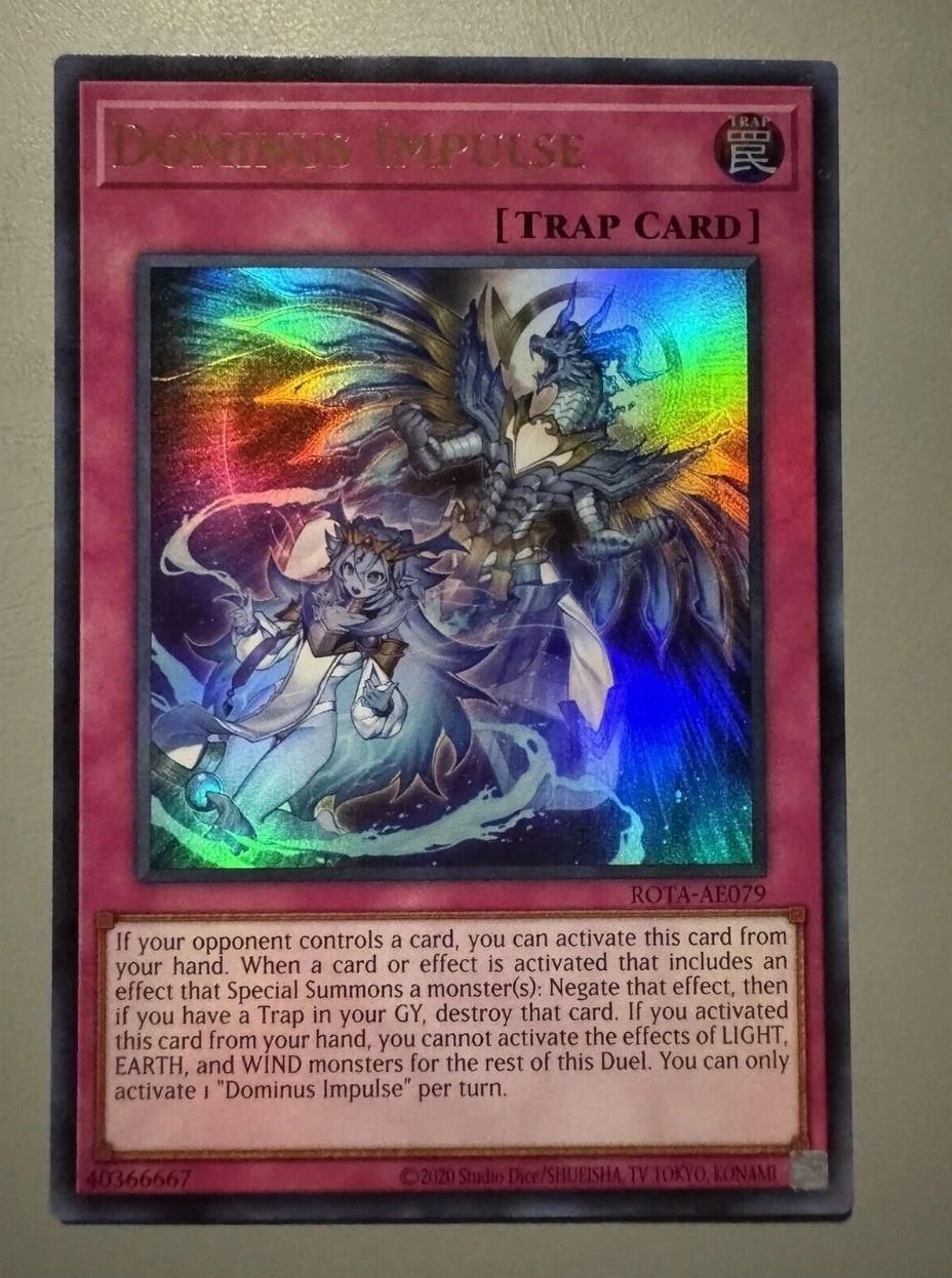 Yugioh KONAMI Duel Monsters ROTA-AE079 Dominus Impulse Ultra Rare Asian English Collection Mint Card