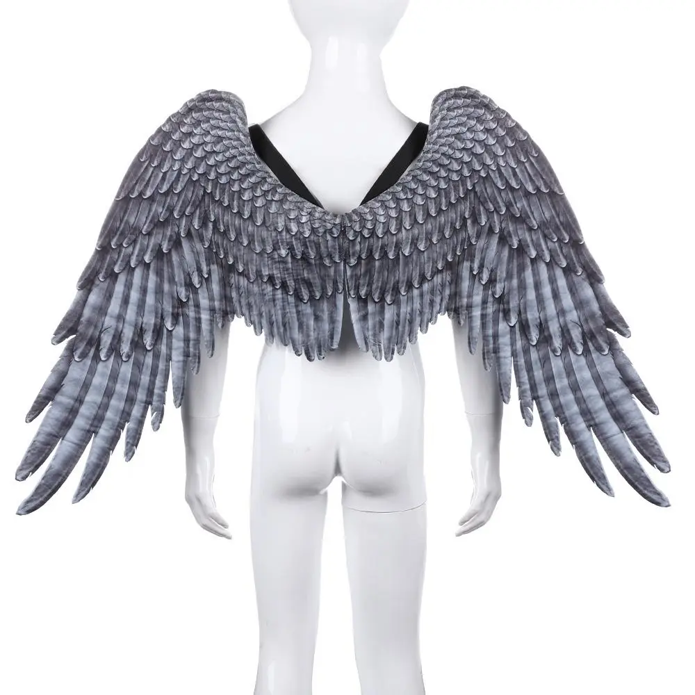 Non-woven Fabric Angel Wings Handmade Craft Feather Wing Party Wings Elastic Straps Mardi Gras Cosplay Elf Wings Boys Girls