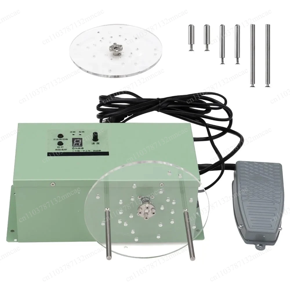 Handmade Ribbon Shoelace Winder with Foot Switch 1-500RPM Speed Adjustable for Wire Diameter 1-10 Small Electric Winding Machine