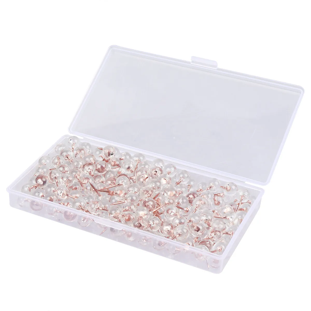 

200Pcs Transparent Push Pins Premium Plastic Map Tacks for World Travel Maps Europe Usa Wall Decor School Office Home Safe