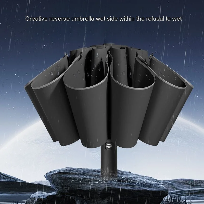 German Green Giant Extra Large Reverse Umbrella Men's Fully Automatic Enlarged Reinforced Thickened Business Rain Umbrella