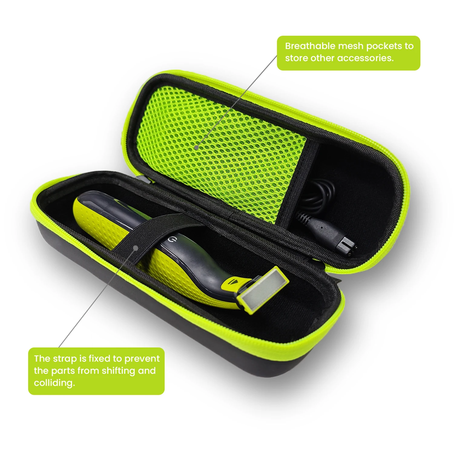 Жесткий чехол LISI, совместимый с электробритвами Philips Norelco One Blade QP2520 QP2630 QP2724 QP2834 QP4631 QP6510 QP6520 QP6530