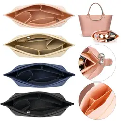 Portable Liner Bag 2024 Multi-Pocket Multi-functional Felt Purse Storage Organizer Felt Inner Bladder Bag For Shell Bag