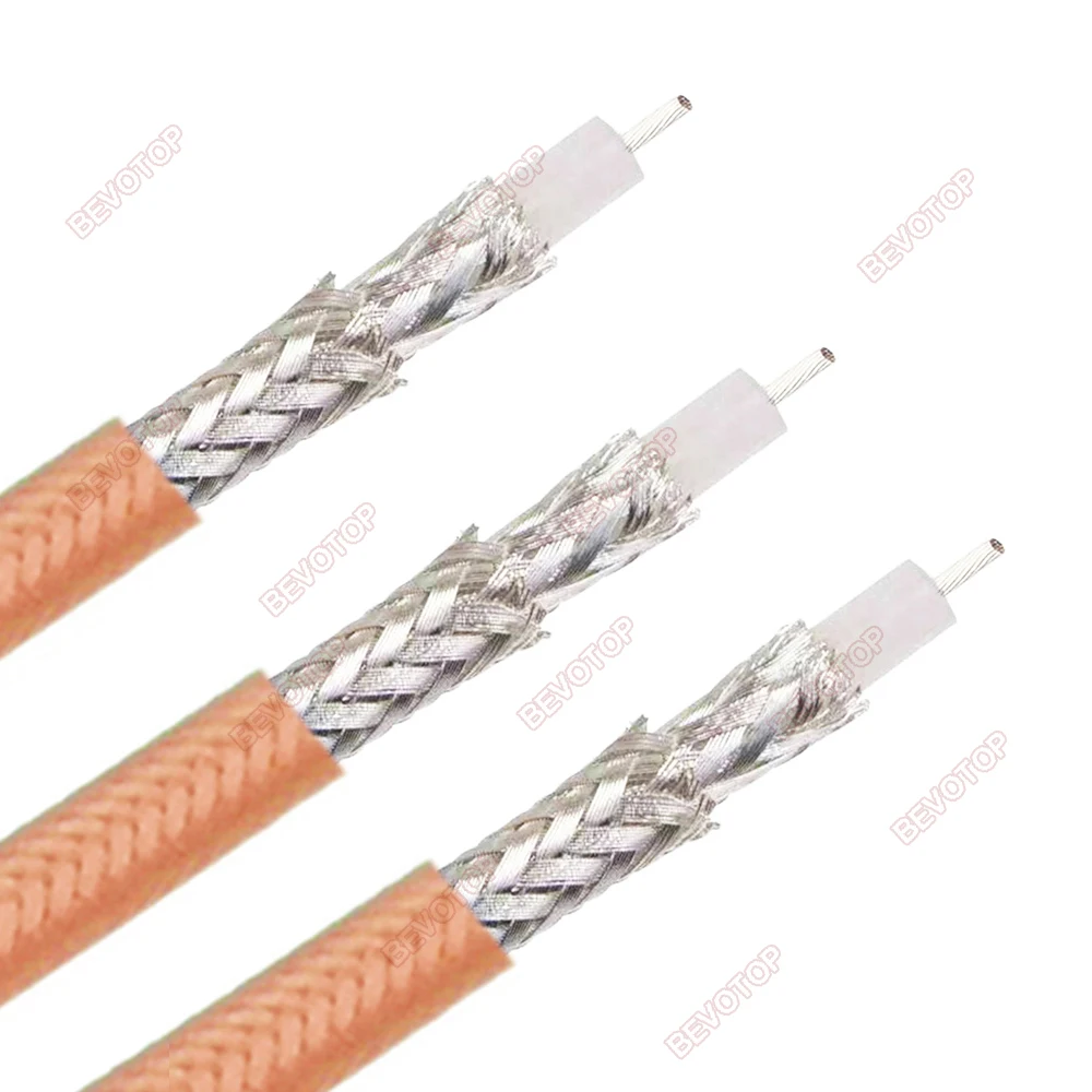 RG400 Silver-plated Copper Double Shielded Cable High Quality Low Loss 50 Ohm 50-3 RF Coaxial Cable Jumper Wire Cord 0.5M~200M