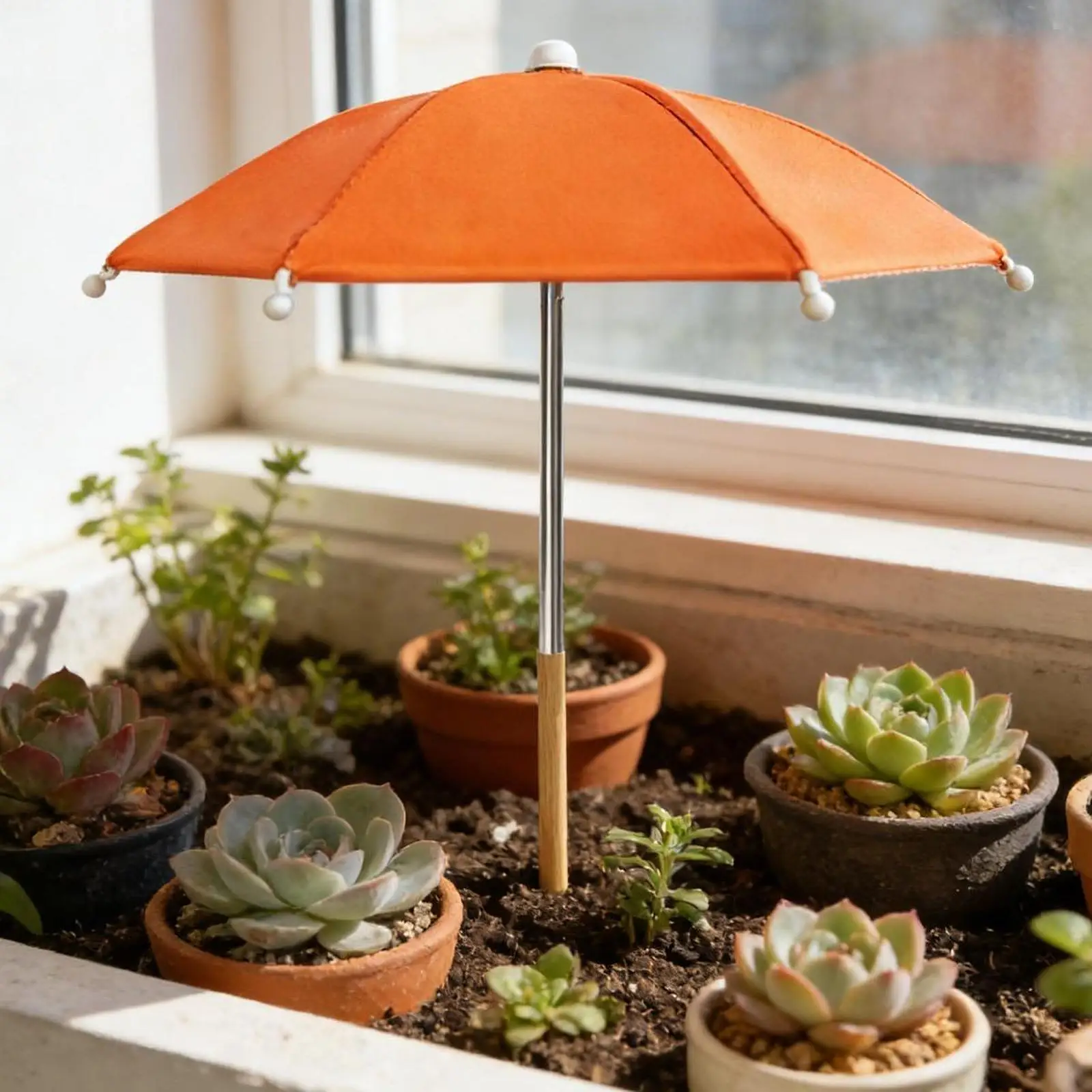 Plant Umbrella Outdoor Weather Resistant Sun Shade Bamboo Pole Flower Garden Shield for Patio Potted Plants Plant Umbrella Outdoor Weather Resistant Sun Shade Bamboo Pole Flower Garden Shield for Patio Potted Plants