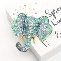 New Elephant Brooch Personality Animal Pin Women Fashion Coat Accessories