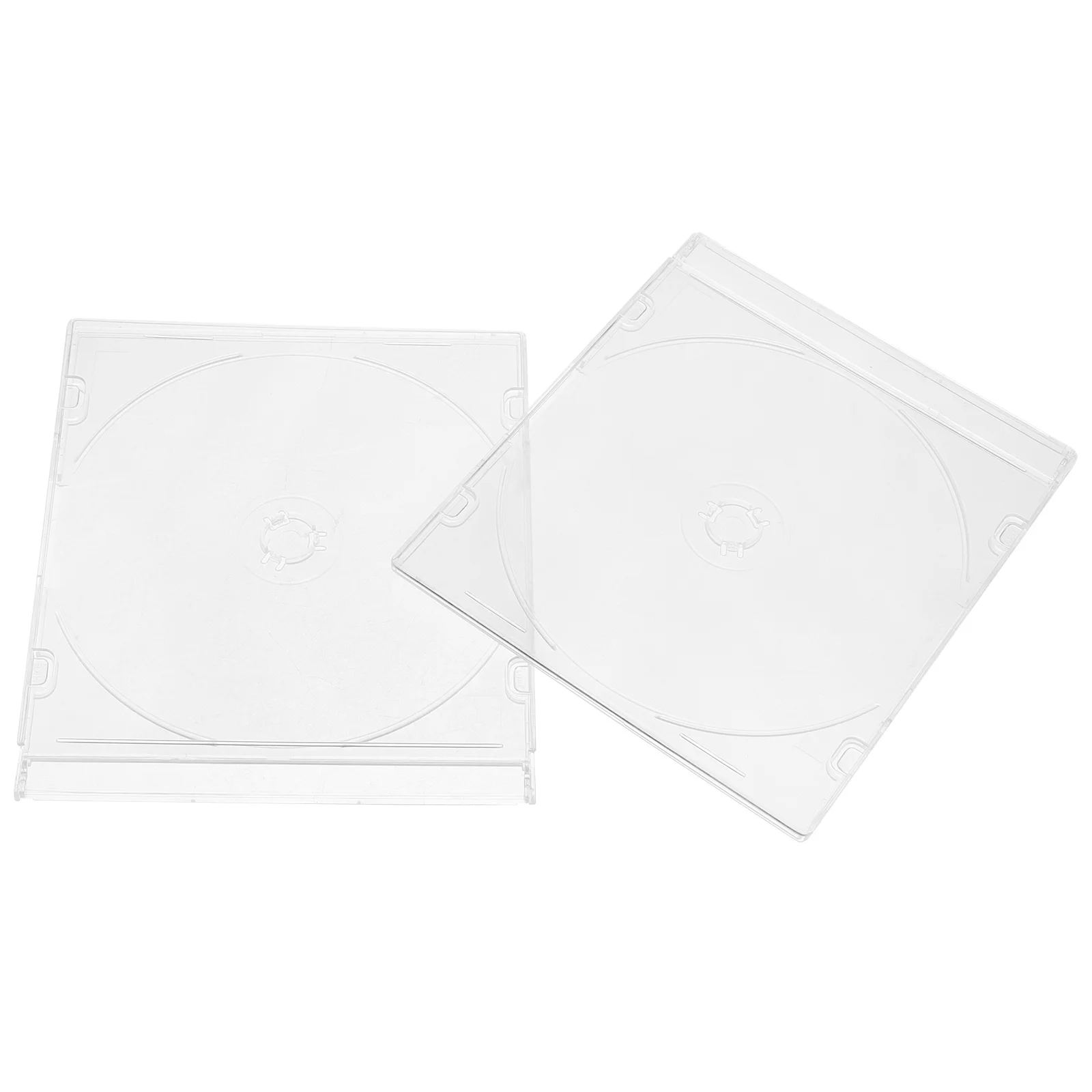 

Empty CD Bucket Dvd Disc Shell Case Record Storage Box Transparent Holders Cases