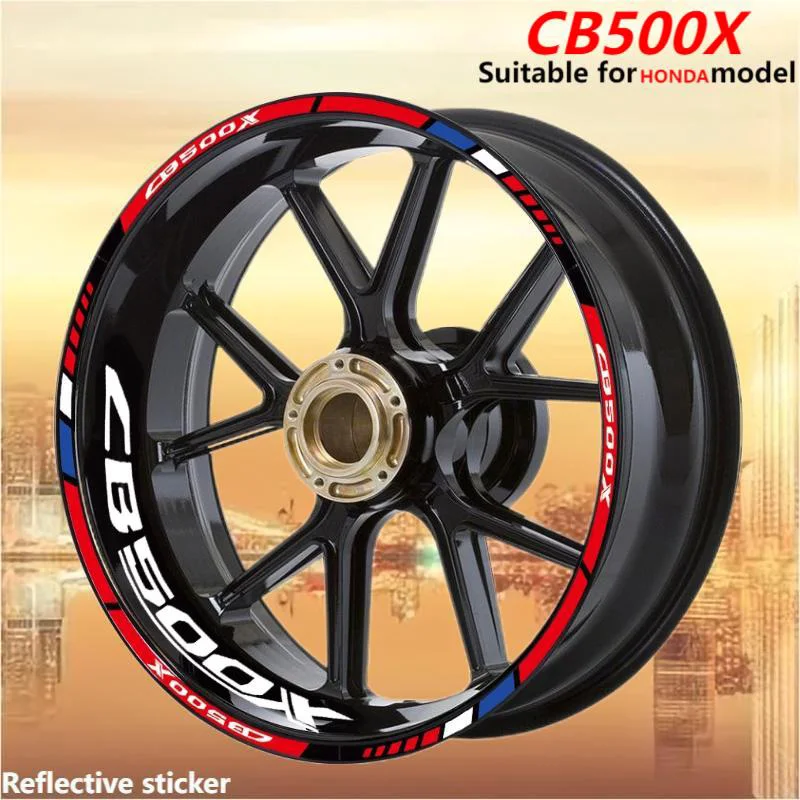 

For HONDA CB500X CB650F Reflective Motorcycle Accessories Wheel tire modification Sticker Hub Decals Rim Stripe Tape