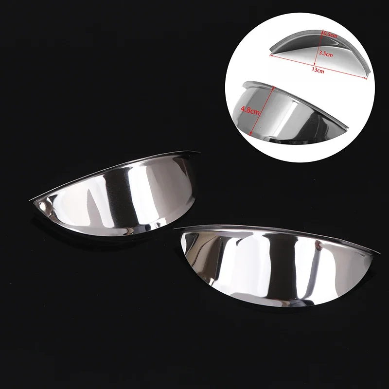 1 Stuk Universele Chrome Metal Scooter Koplamp Regendichte Cover 5.75 "/7" Voor Cafe Racer Motorfiets Voorlamp vizier
