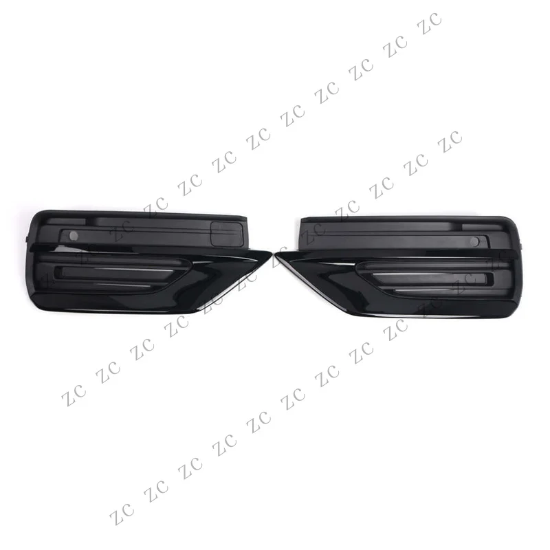 S+ For Volvo XC90 2020-2021 Front Bumper Fog Light Lamp Cover Black Right&Left