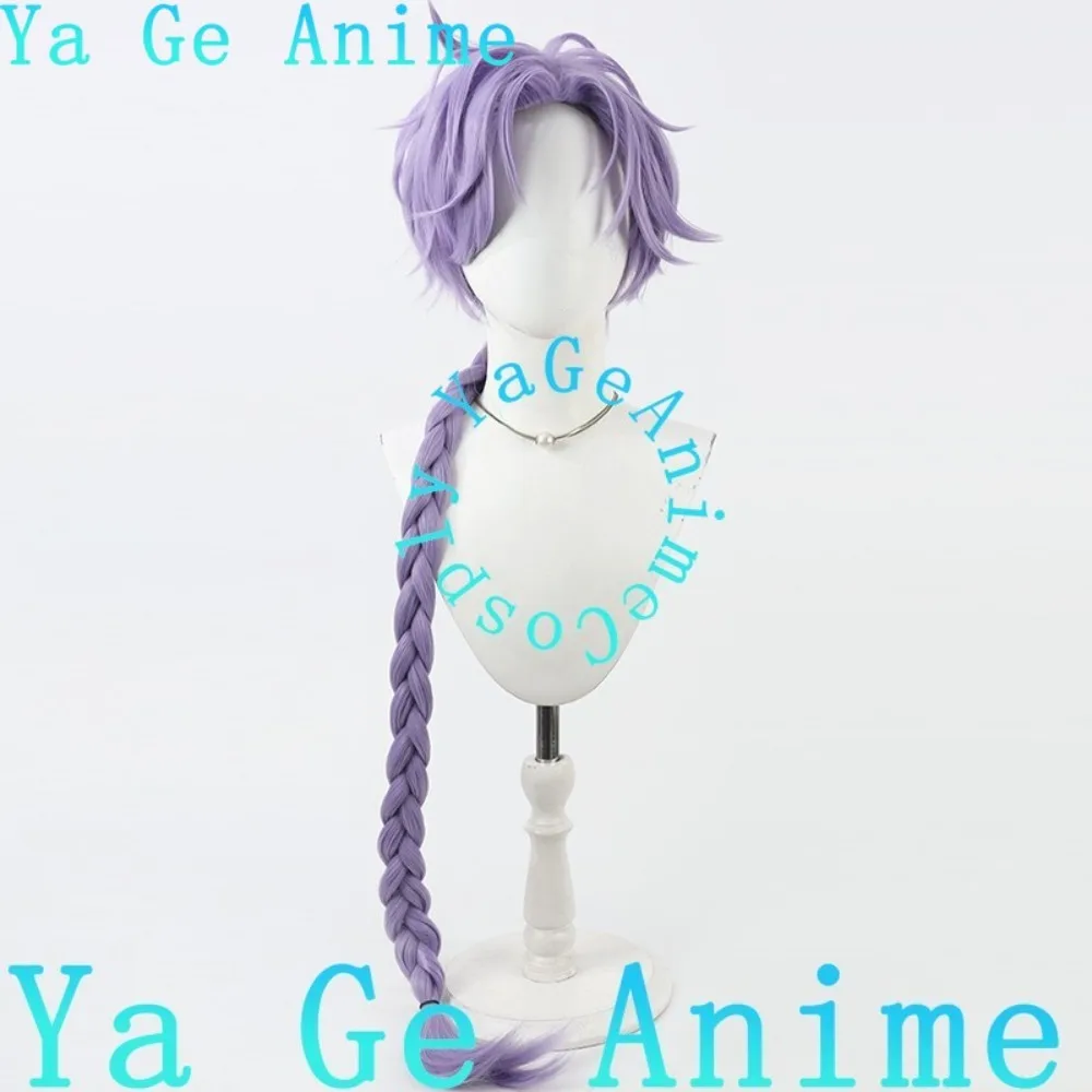 Ya Ge Anime Store Nu: كرنفال جيو يي شعر مستعار تأثيري طويل الأرجواني جديلة عرض الواقع عرض الواقع في المخزون الشحن السريع #5