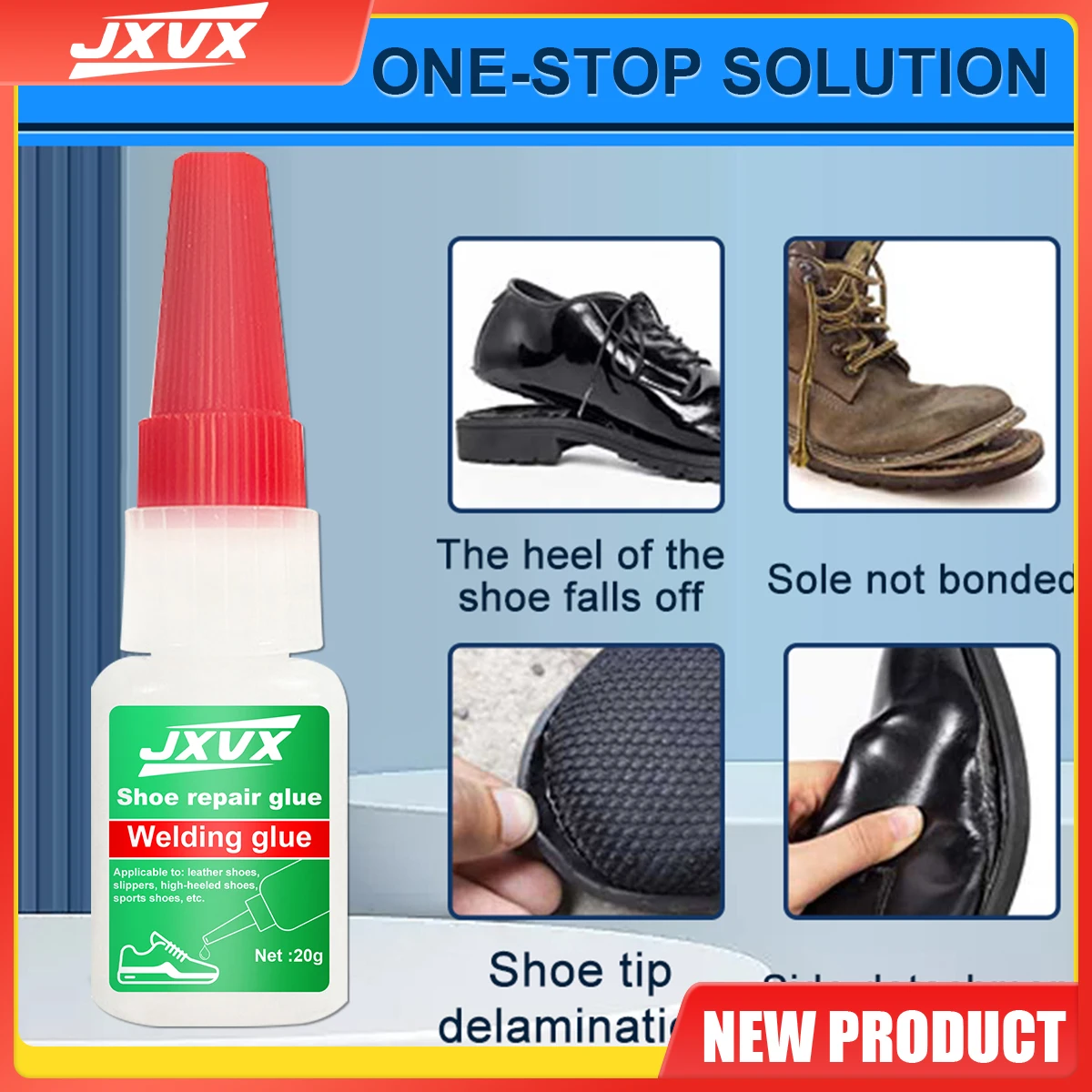 0.7 أونصة أحذية غراء فائق القوة أحذية لاصق سيانو أكريليت سريع الجفاف لاصق قوي مقاوم للماء من Shoemaker لإصلاح الأحذية والنعال والأجزاء العلوية أداة غراء سائل. #5