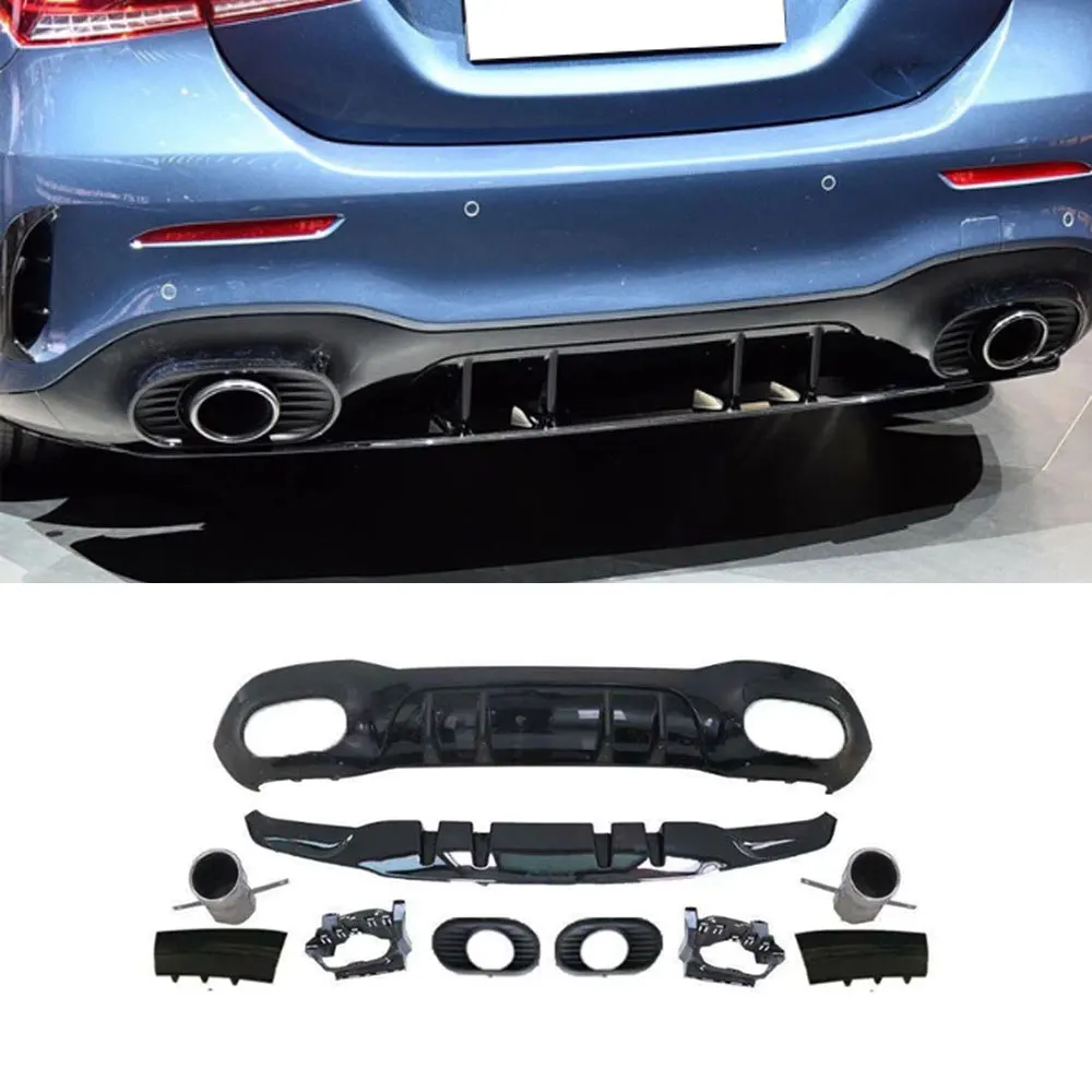 

VACOMUL PP Rear Lip Diffuser With Exhaust Tips For Mercedes Benz A Class W177 A180 A200 A250 A35 2019 2020 Bumper Splitters