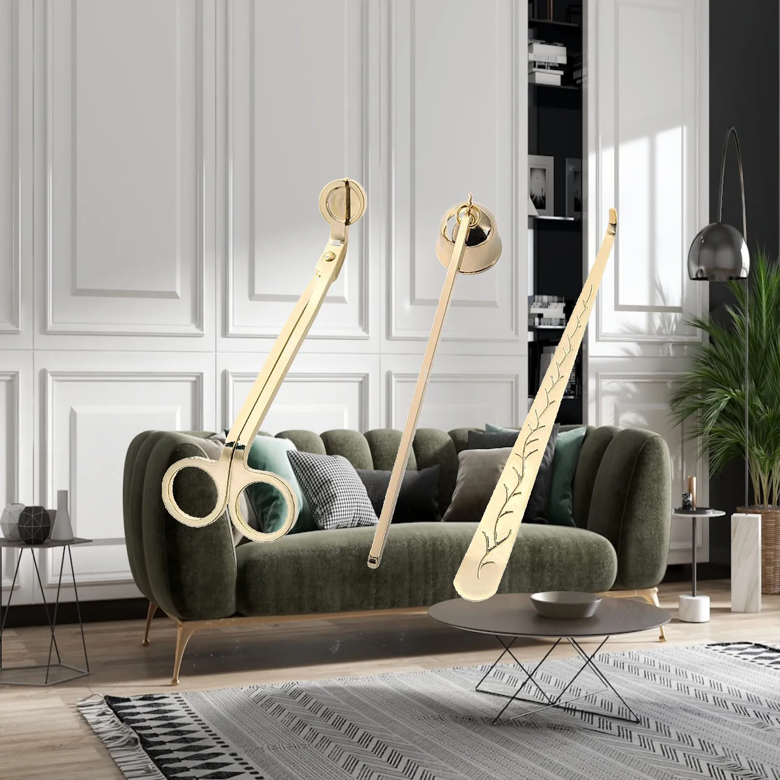 3Pcs/Set Luxury Candle Accessory Set Candle Extinguisher Tool Candle Snuffer