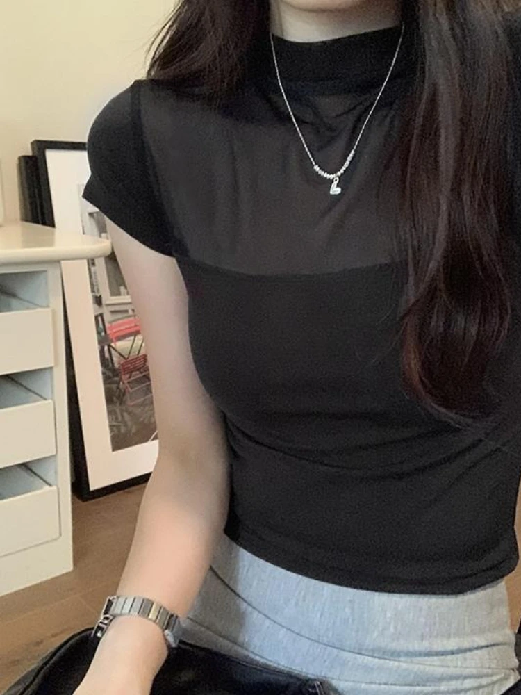 半袖 Tシャツ女性の夏薄手の通気性固体気質オールマッチスリムファムシンプルな韓国スタイルストリート Tシャツ