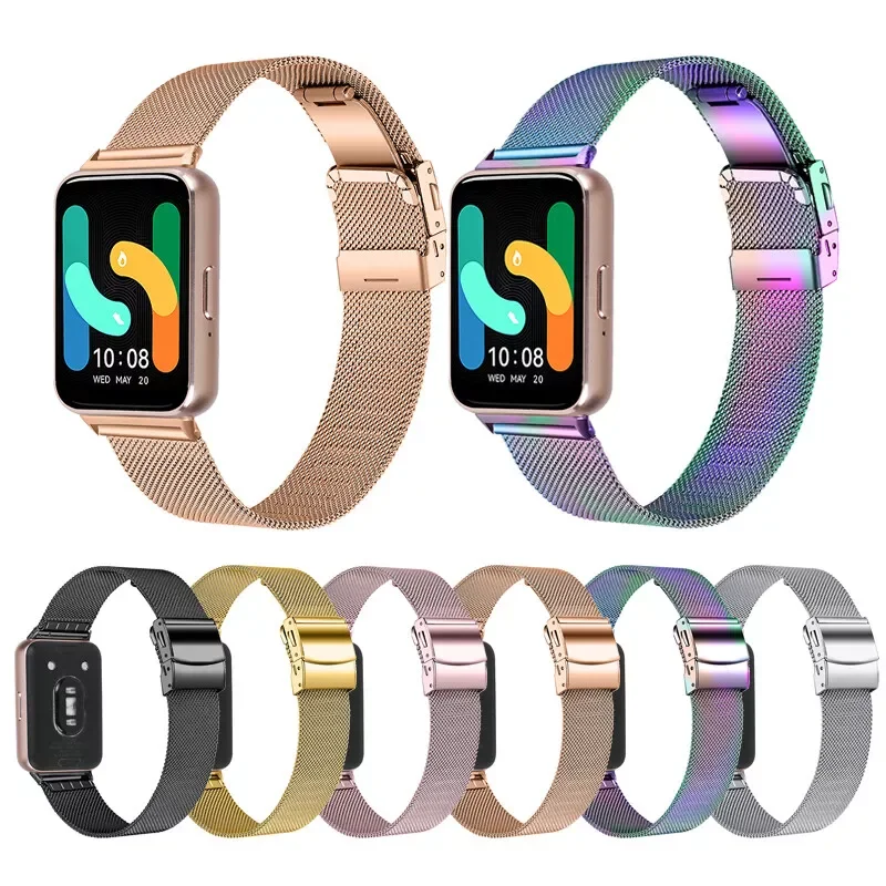

Stainless Steel Strap for Samsung Galaxy Fit3 Smartwatch Strap Metal Loop Bracelet Watchband for Galaxy Fit3 SM R390 Replacement