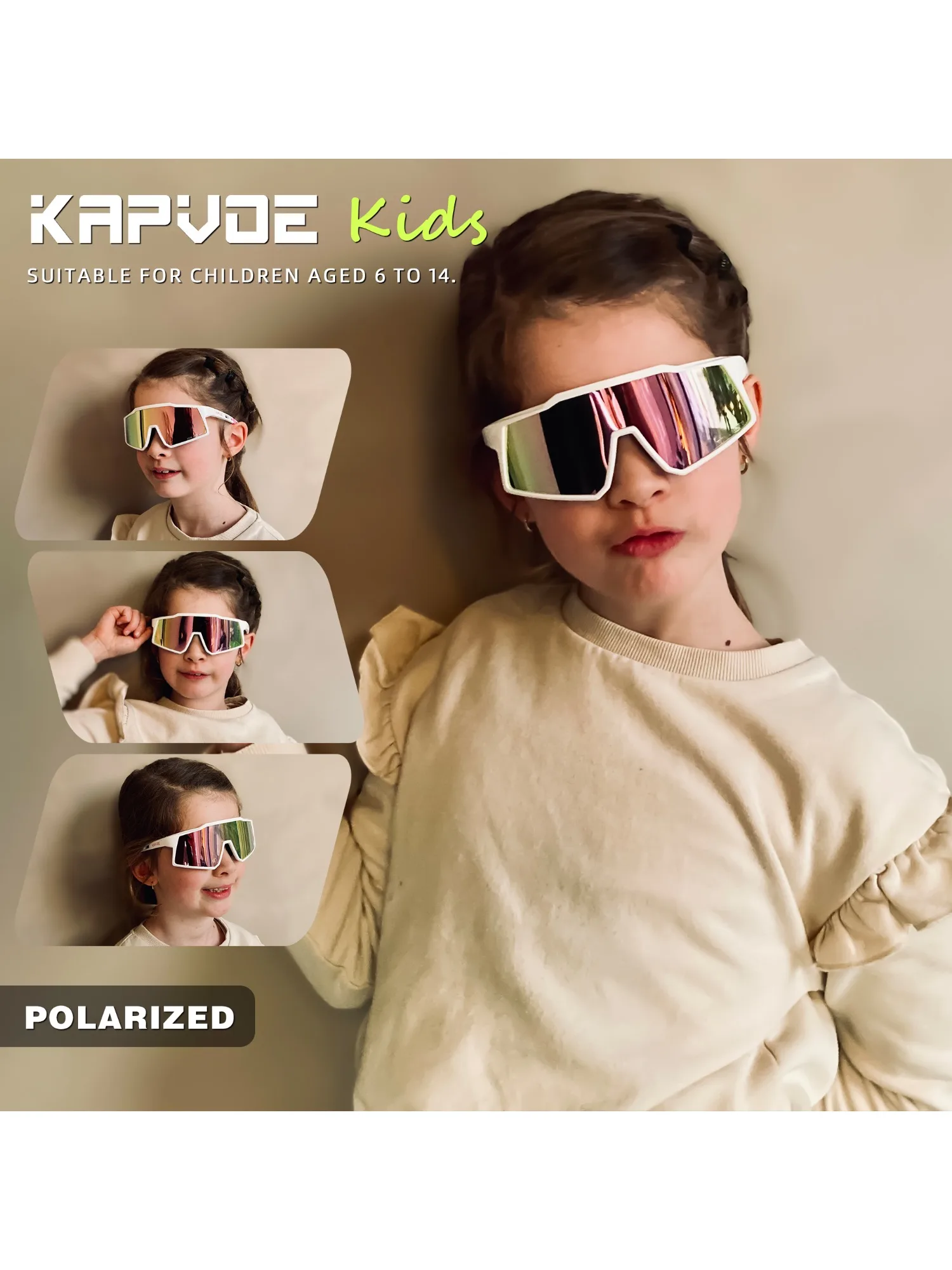 AliExpress kapvoe Kapvoe Kids Sports Sunglasses Polarized Cycling Glasses Teenagers UV400 Eyewear Boys and Girls Sports Running Biking Baseball