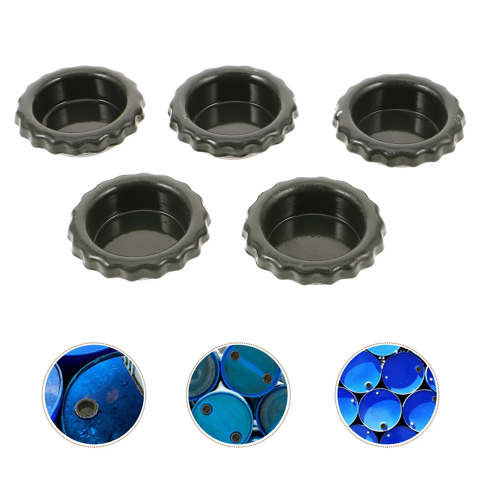 

5Pcs Metal Drum Bung Plug Caps Steel Barrel Lid Oil Drum Cover Sealing for Chemical Water Barrels Cover Bung Caps