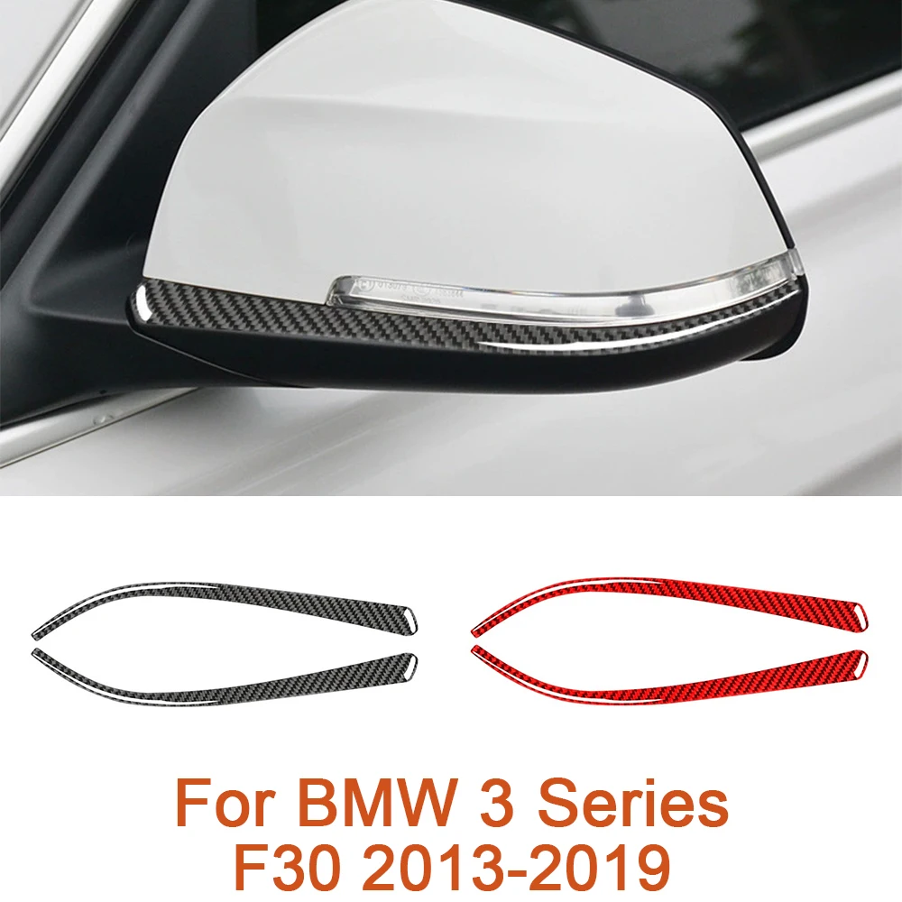 

Carbon Fiber Car Rear View Mirror Anti-Collision Strip Decor Stickers Accessories For BMW 1 3 GT4 Series F30 X1 X5 X6 2013-2019