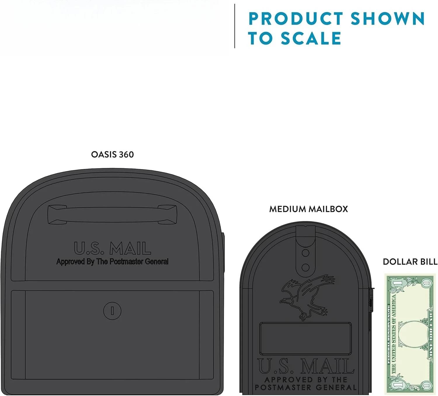 6300P-10 Locking Parcel Mailbox, X-Large, Pewter