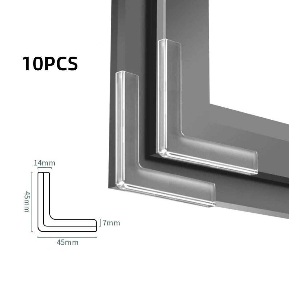 

10pcs Unisex Safety Window Anti-collision Corner Transparent Table Desk Window Corner Covers Collision Proof