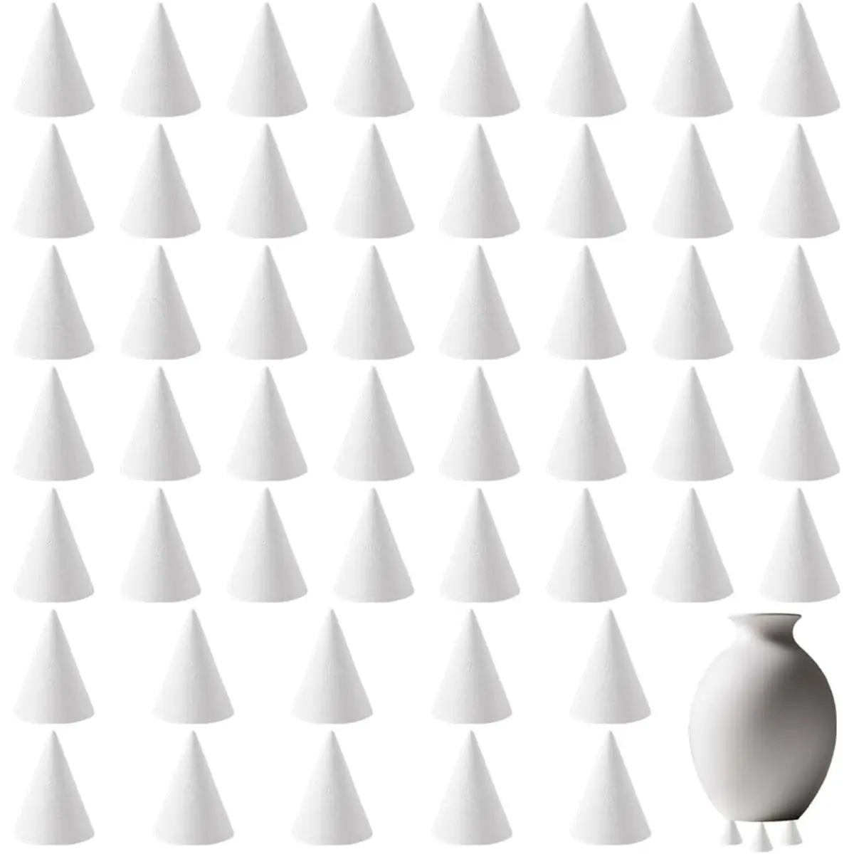 A43TBG 50Pcs Kiln Stilts Support Nails Ceramic Refractory Cone Support Nails Temperature Reusable Pottery Tools for Firing A