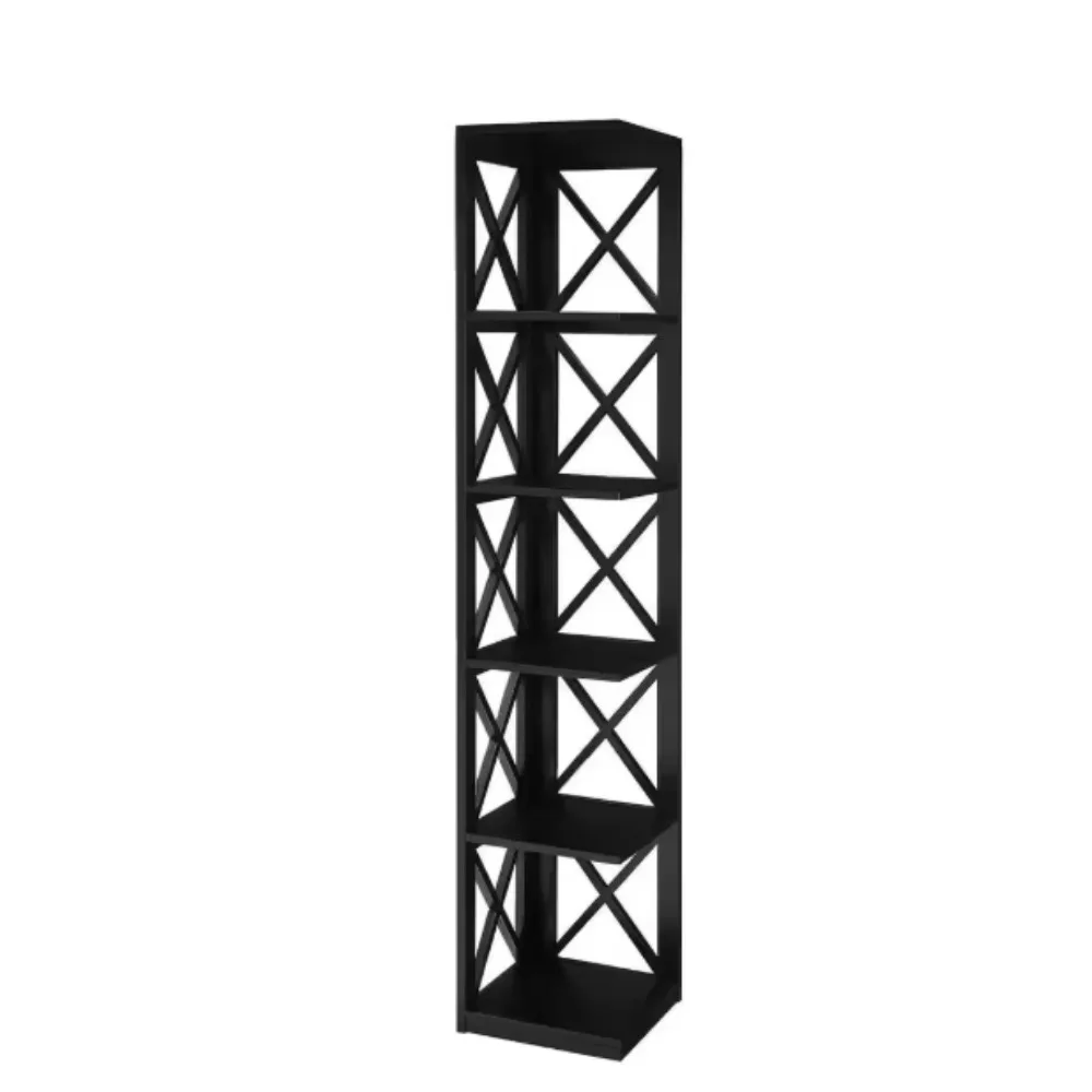 12 بوصة. خزانة كتب ذات 5 طبقات للمكتب المنزلي وغرفة المعيشة وغرفة النوم