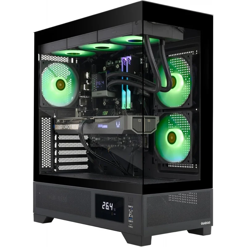 MEK AI-Enhanced Gaming PC Desktop Computer -  GeForce RTX 5070 12GB, Ryzen 5 7600X up to 5.3 GHz, 32GB RGB DDR5,