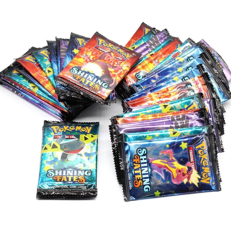 9pcs Pokemon Trading Card Game Vmax GX Sword Shield Evolution Lost Origin Silver Tempest Crown Zenith Booster Game Cards Kid Toy