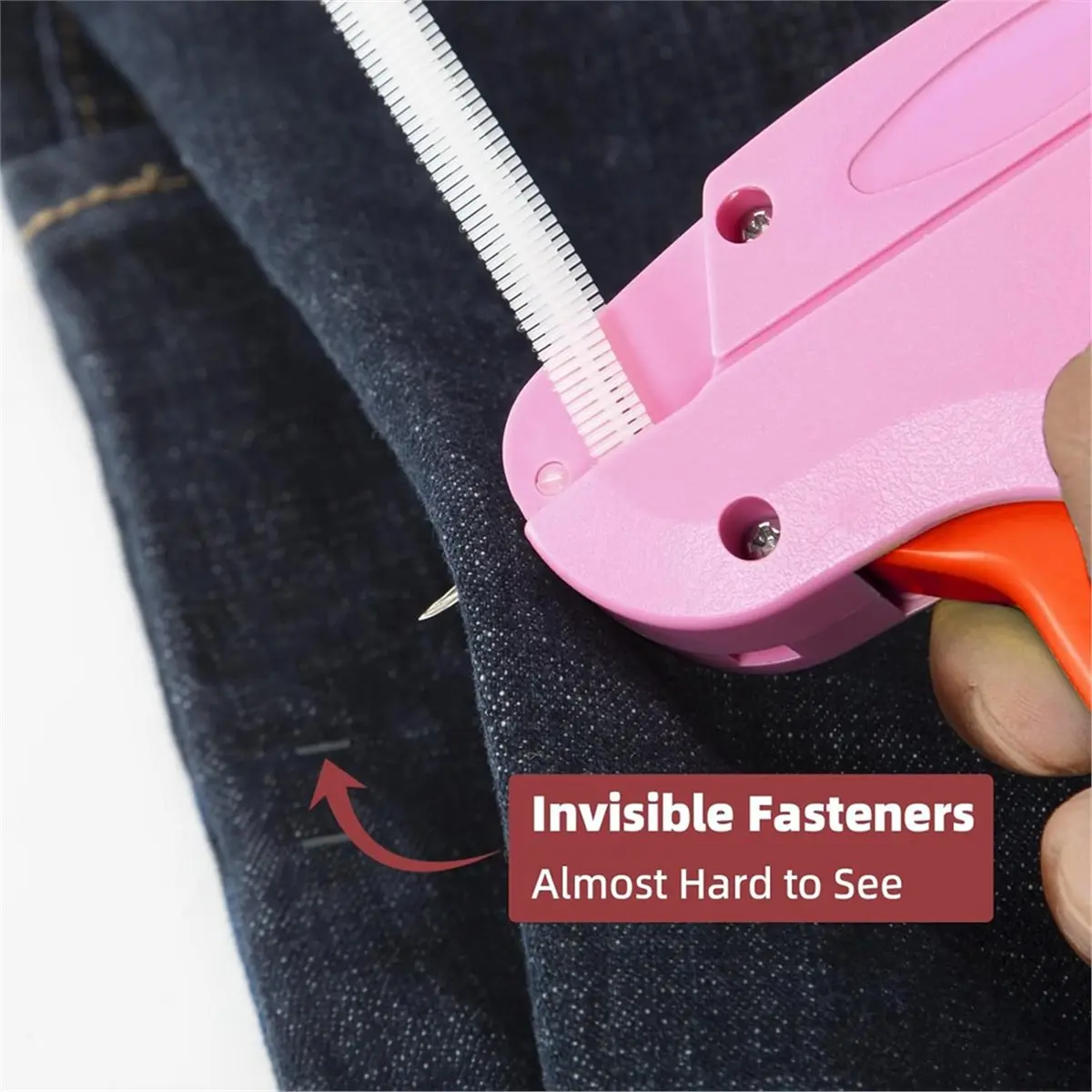 BABQ Stitch Gun for Clothes,5 Fine Needles, 1000 White & 1000 Black Fasteners, Handheld Stitch Gun ,Quick Clothing Fixer