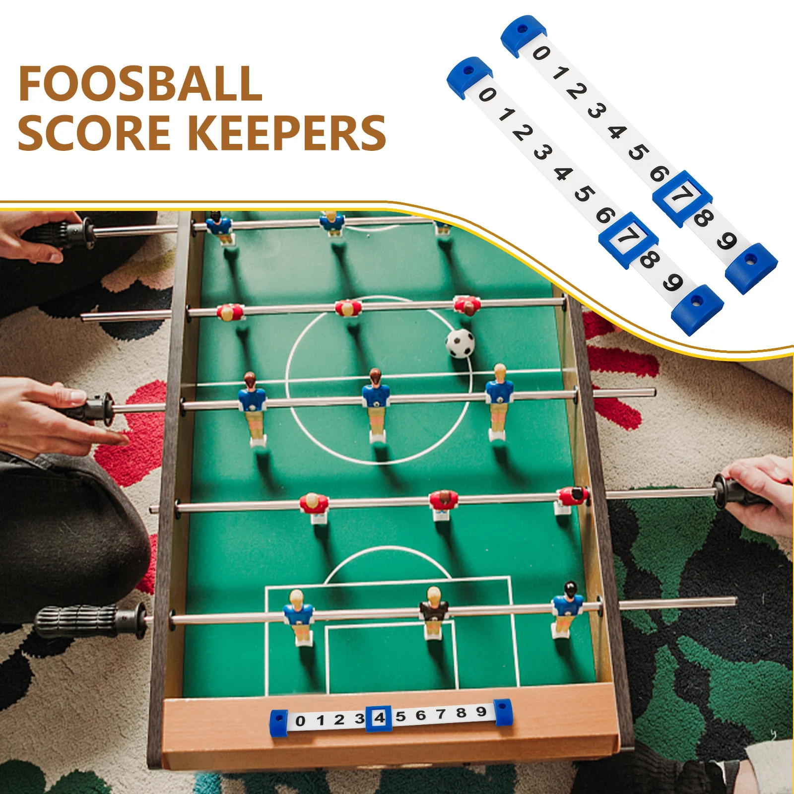 Compteur de Football de Table, 2 pièces, marqueur de marquage pour baby-foot Min, fournitures de jeu, barres en plastique