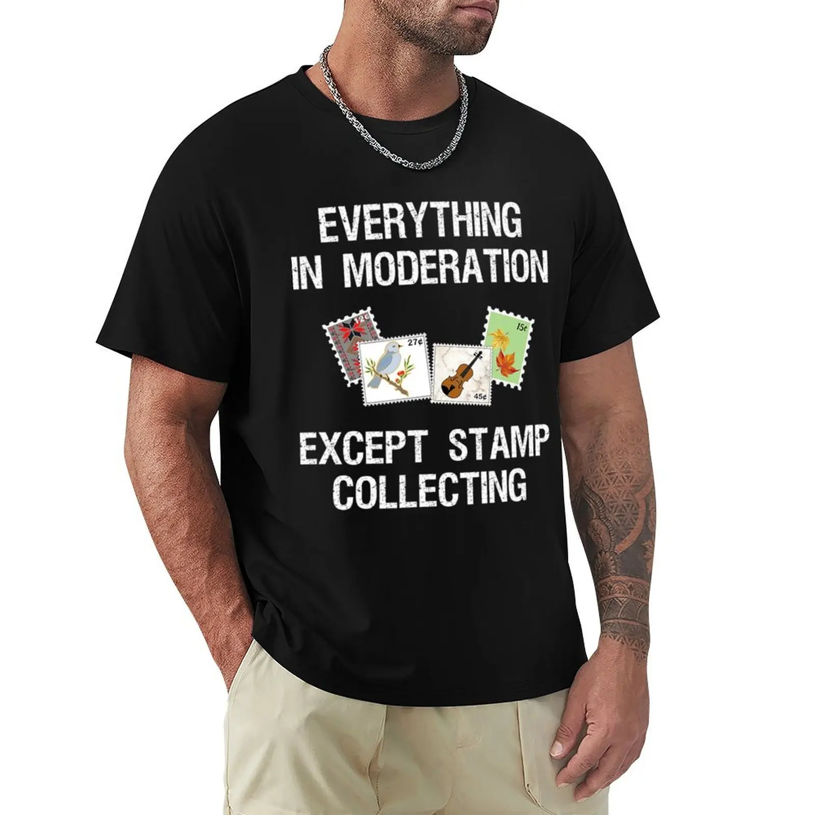 

Stamp Collecting for Collectors Funny Moderation T-Shirt Plus Size Comfort Fit Tee