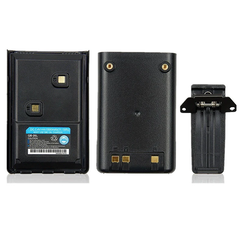 

QB-26L Литий-ионный аккумулятор емкостью 1500 мАч для рации DC 7,4 В, совместимый с радиоприемниками Anytone AT-289G AT3318 ST288G ALINCO DJ-500 DJ100