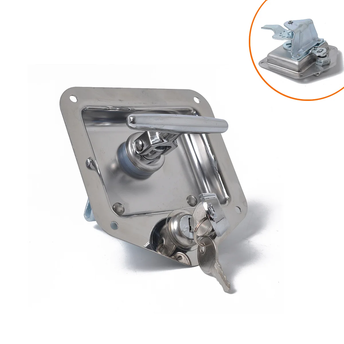T-shaped tool box lock RV modification accessories RV yacht door lock accessories stainless steel tool box lock