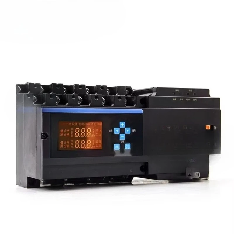 

With display control automatic switch QR code application operation dual power automatic transfer switch
