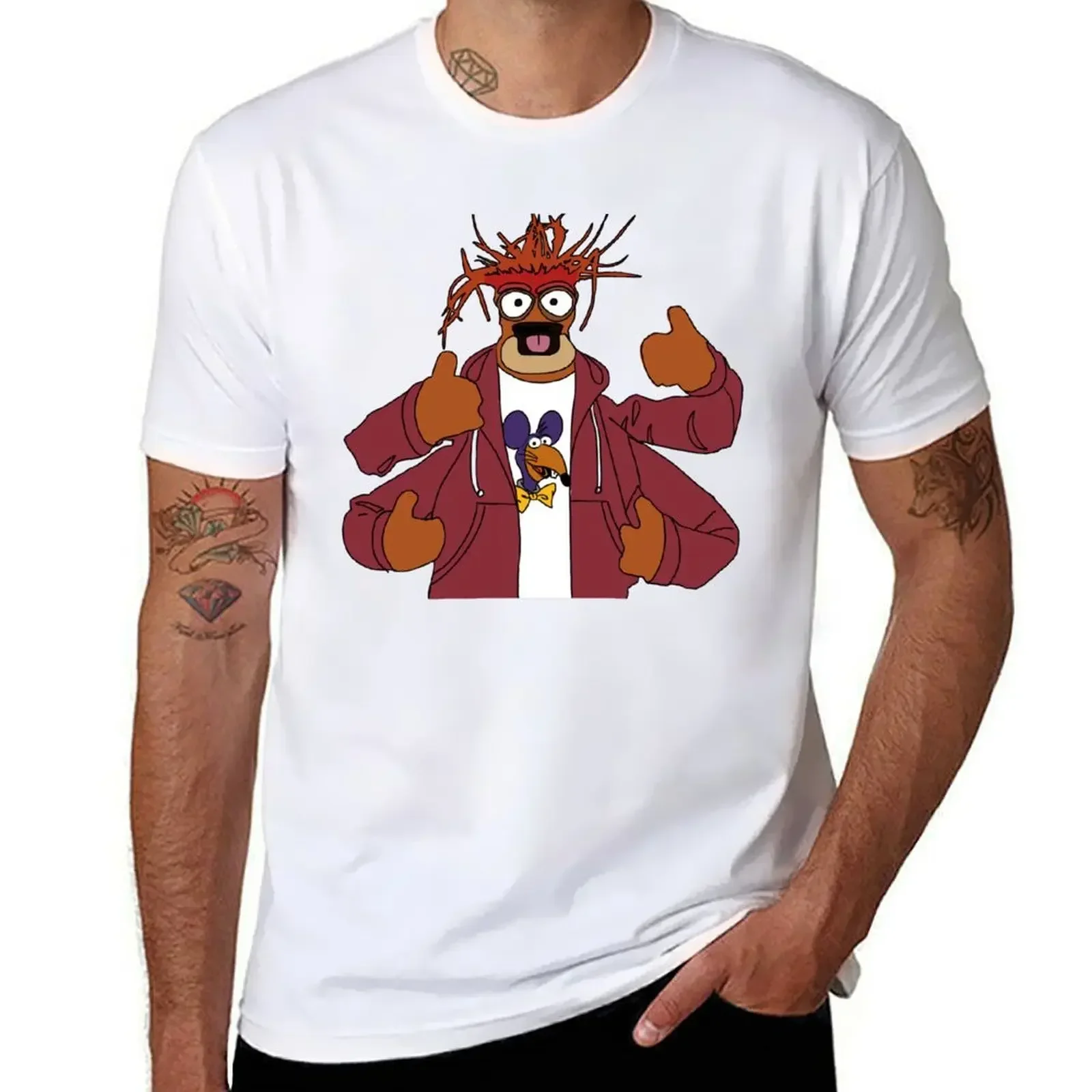 Pepe the King Prawn with Rizzo Shirt T-Shirt man clothes tees anime tshirt shirts graphic tees t shirts for men