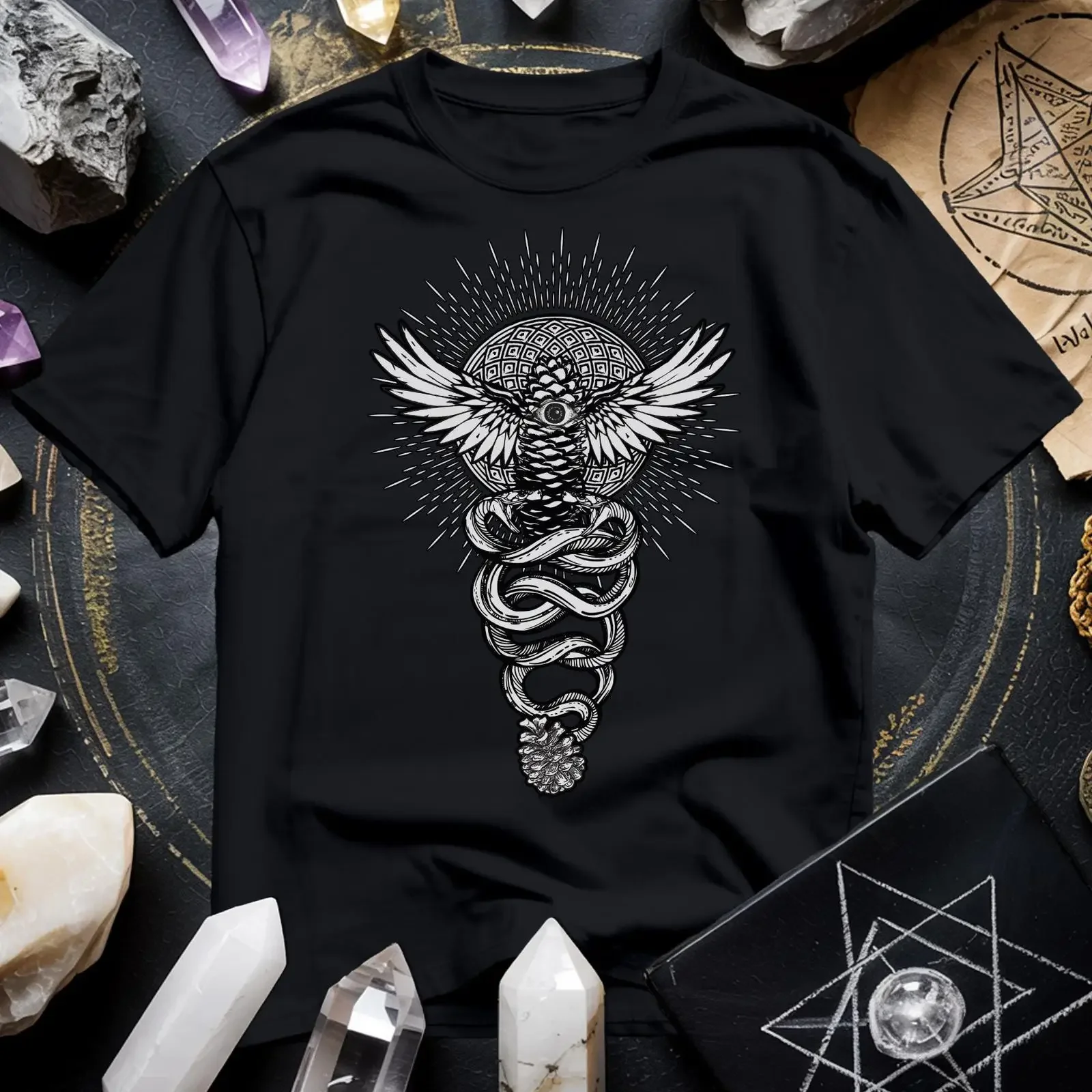 Third Eye Pineal Gland T Shirt Spiritual Awakening Design vintage Washed Slightly Top For Everyday Wear designer clothes