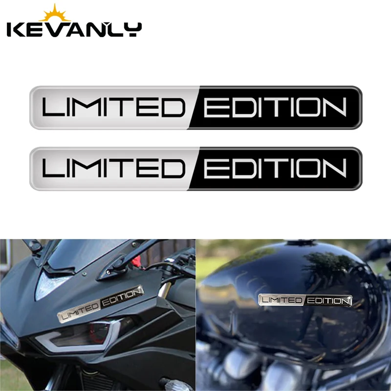 

2pcs Motorcycle drip sticker Silver Black fuel tank universal sticker waterproof sunscreen limited edition Car Tuning Decoration