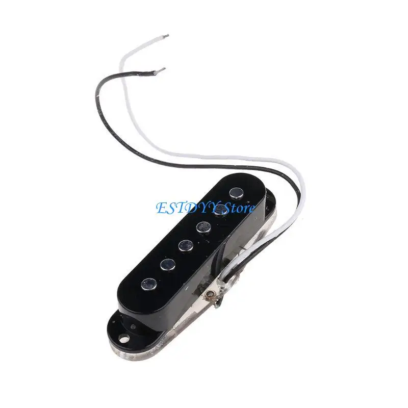 G6DE 6 Strings Electric Guitar Pickups Single Coil Bass Black